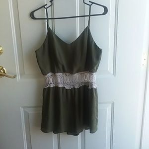 Army green romper